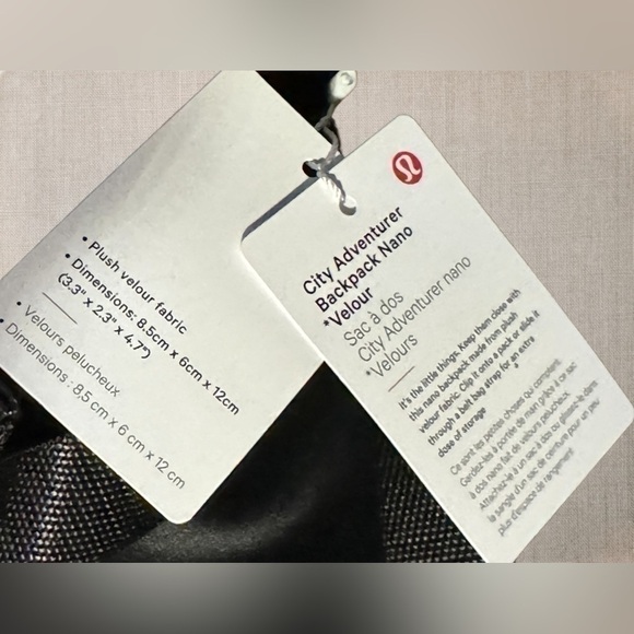 City Adventurer Backpack ***Nano Black Plush Velour Gold Hardware New with Tags - Picture 7 of 10